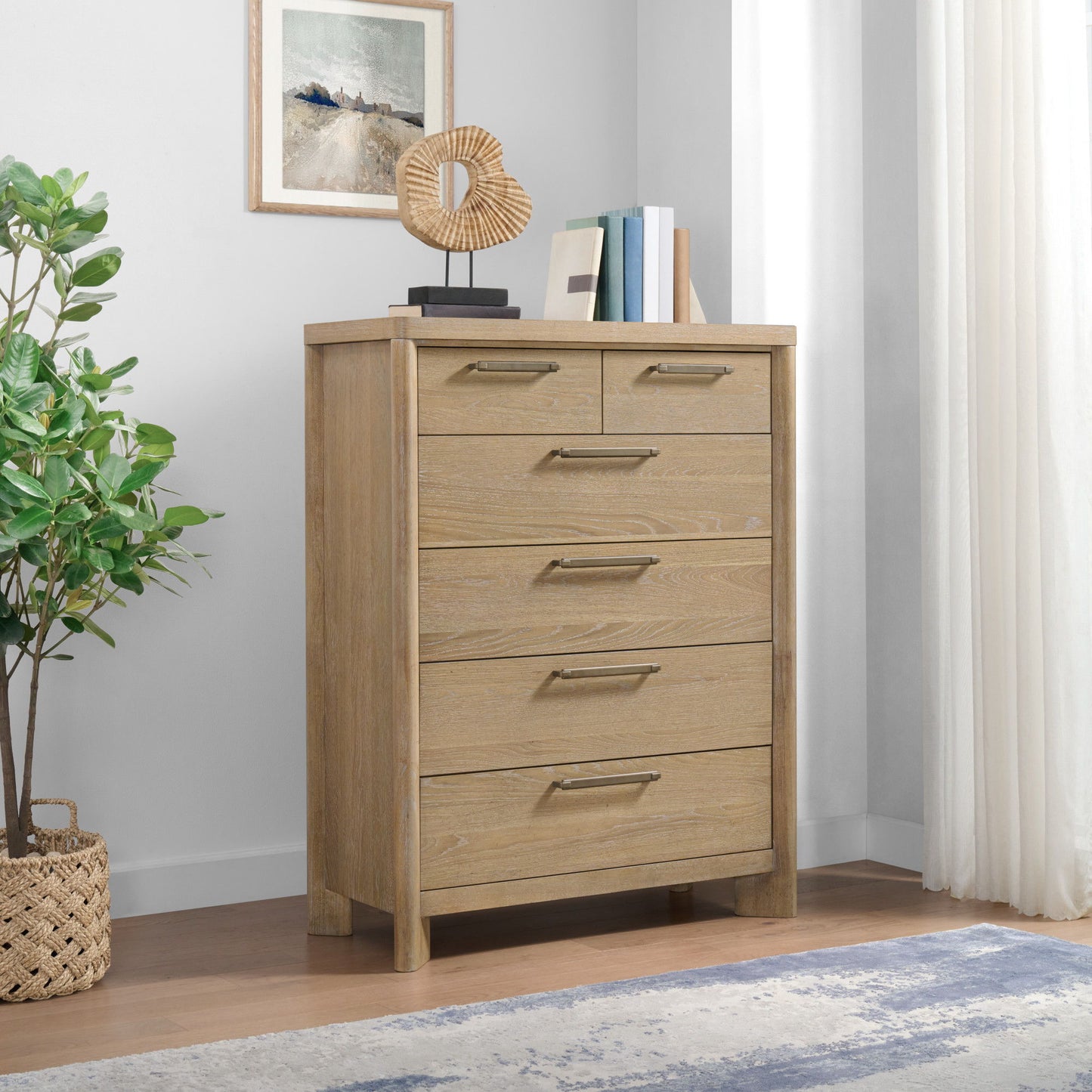 6 Drawer Chest - Tan