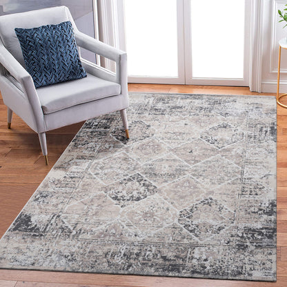 Payas - 6' X 9' Traditional Area Rug - Cream / Anthracite