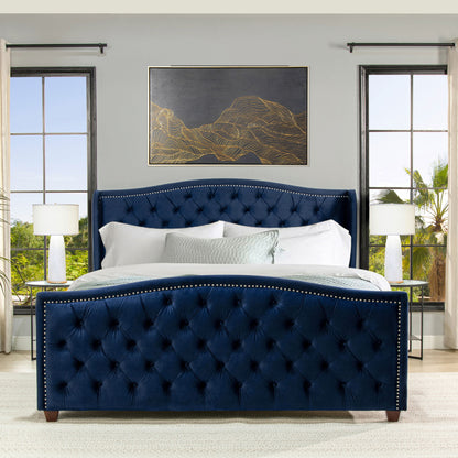 Marcella - Upholstered Shelter Headboard Bed Set