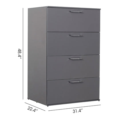Bliss - Glossy 4 Drawer Jumbo Chest With Extra Deep Storage