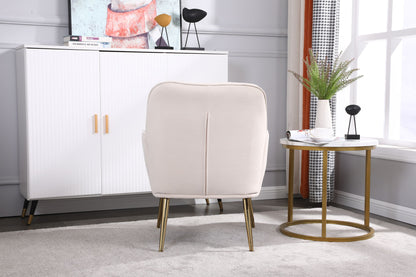 Modern Mid-Century Chair Tufted Sherpa Armchair For Living Room Bedroom Office