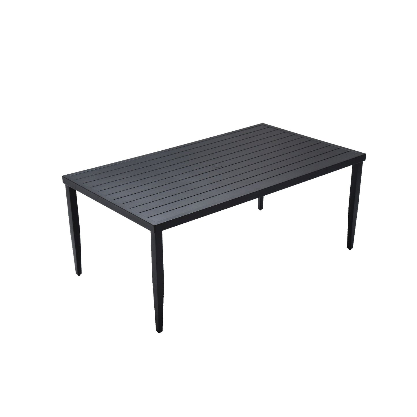 Outdoor Patio Dining Table With Tapered Feet & Umbrella Hole