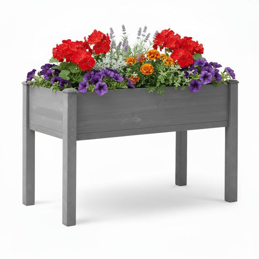 Raised Garden Bed With Legs, Elevated Planter Box For Outdoor Plants