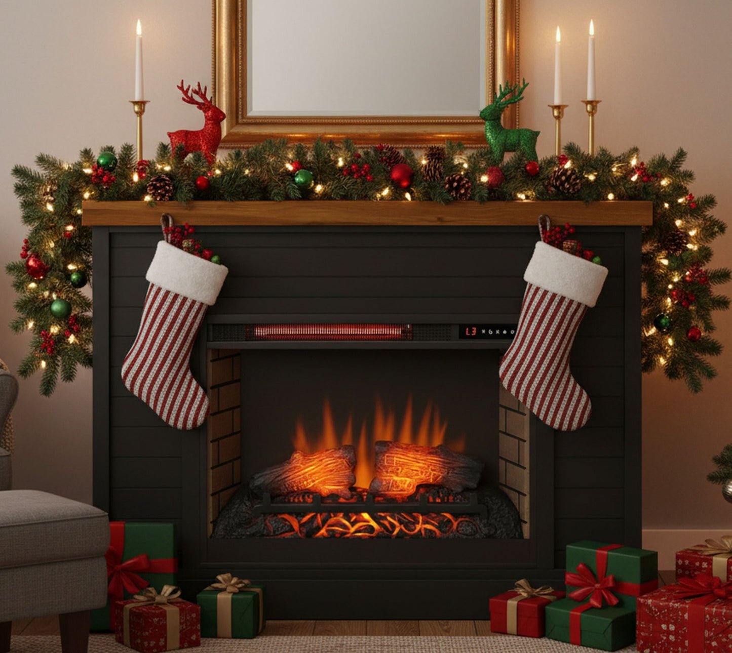 48" Fireplace With Mantel