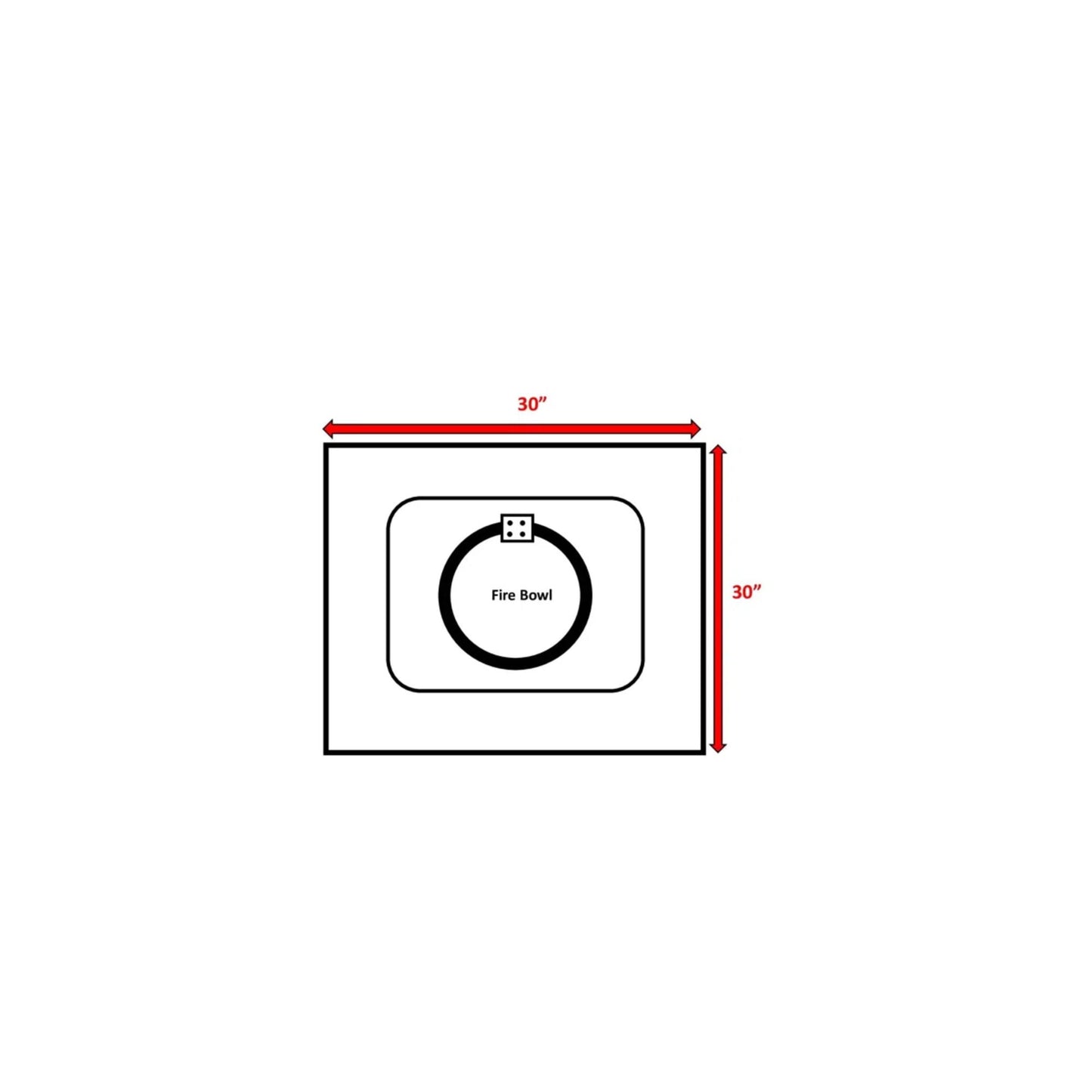 Outdoor Fire Pit Table With Lid - Gray