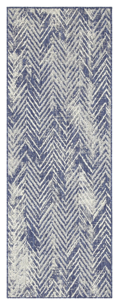 Sunshine - 5'3" X 7'3" Indoor & Outdoor Polypropylene Area Rug - Blue
