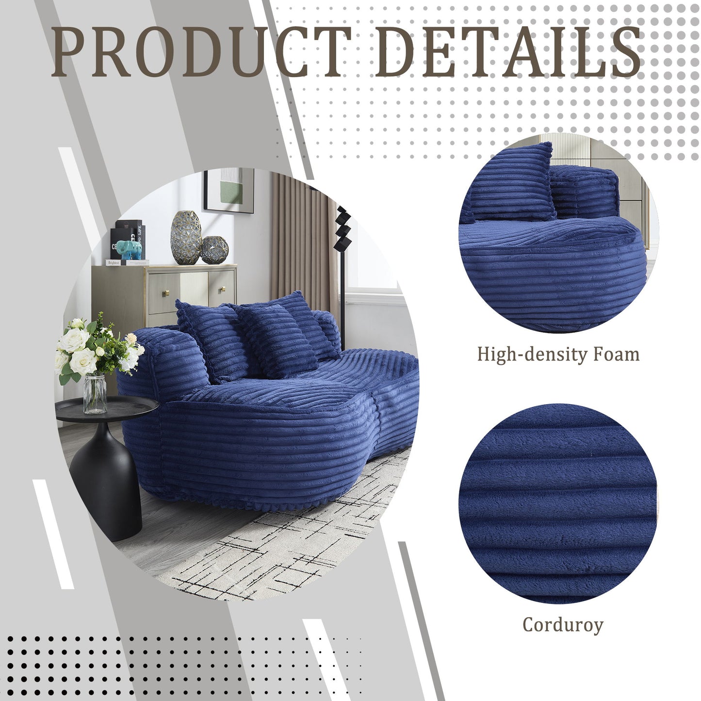 Bean Bag, Lazy Sofa Comfort Lounger High Back Chair