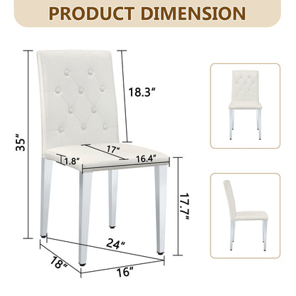 Dining Chairs With Ergonomic Buckle Backrest For Home