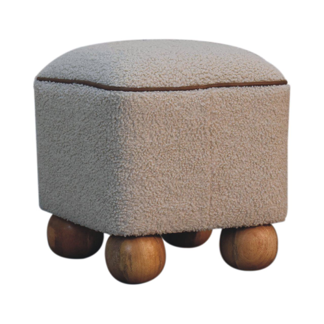 Serenity - Footstool With Ball Feet - Cream