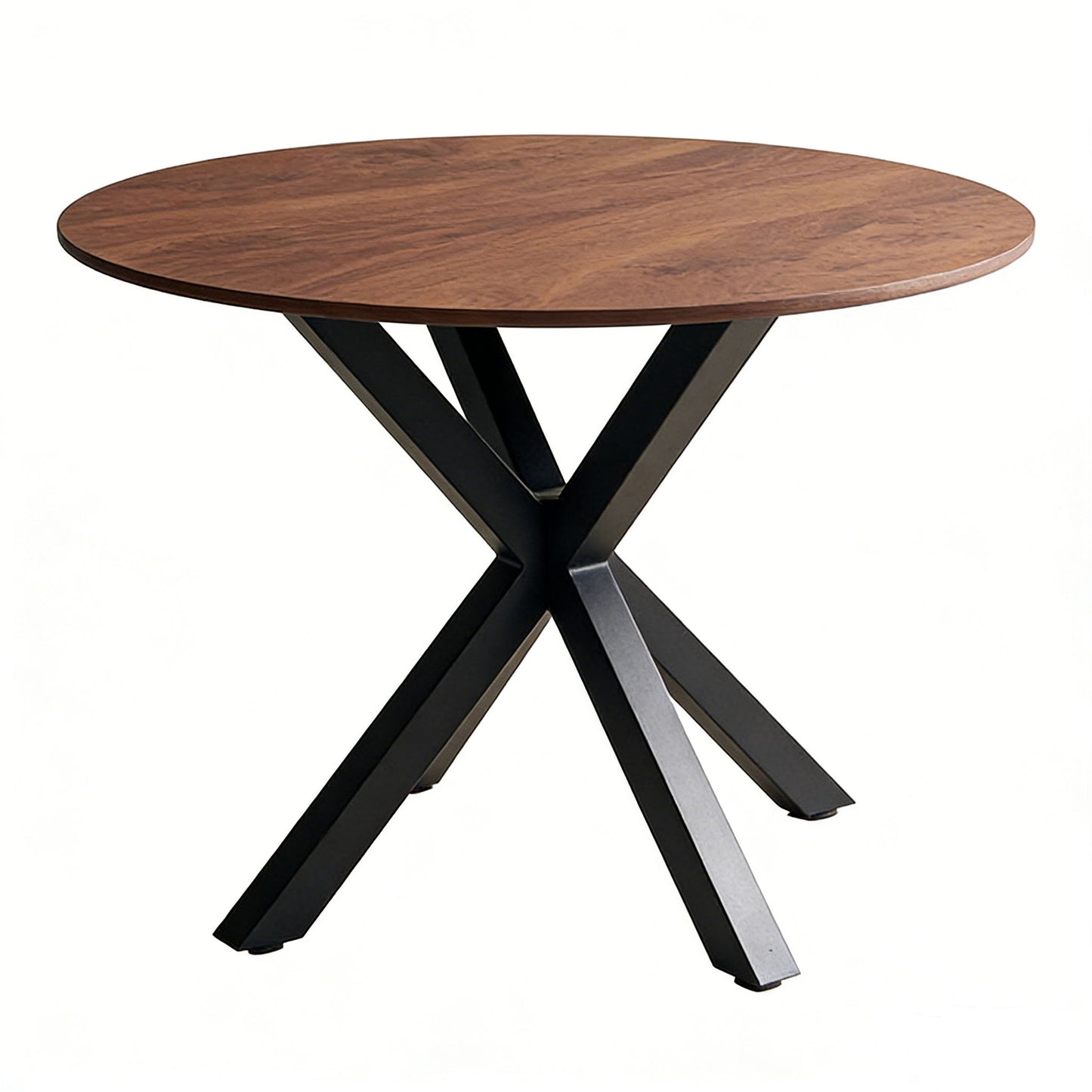 Table Mid-Century Dining Table For 4 - 6 People With Round MDF Table Top, Pedestal Dining Table, End Table Leisure Coffee Table, Cross Leg