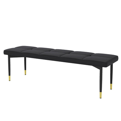 Multifunctional Shoe Bench With Faux Cushion - Black