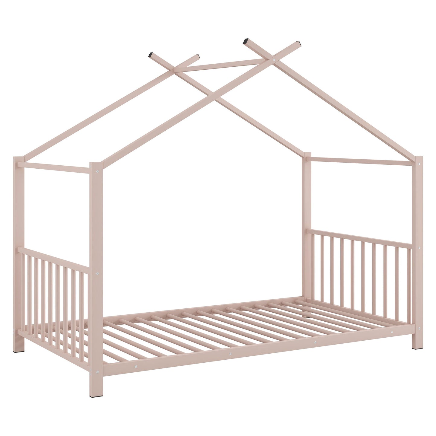 Metal House Platform Bed With Modern Design And Durable Frame