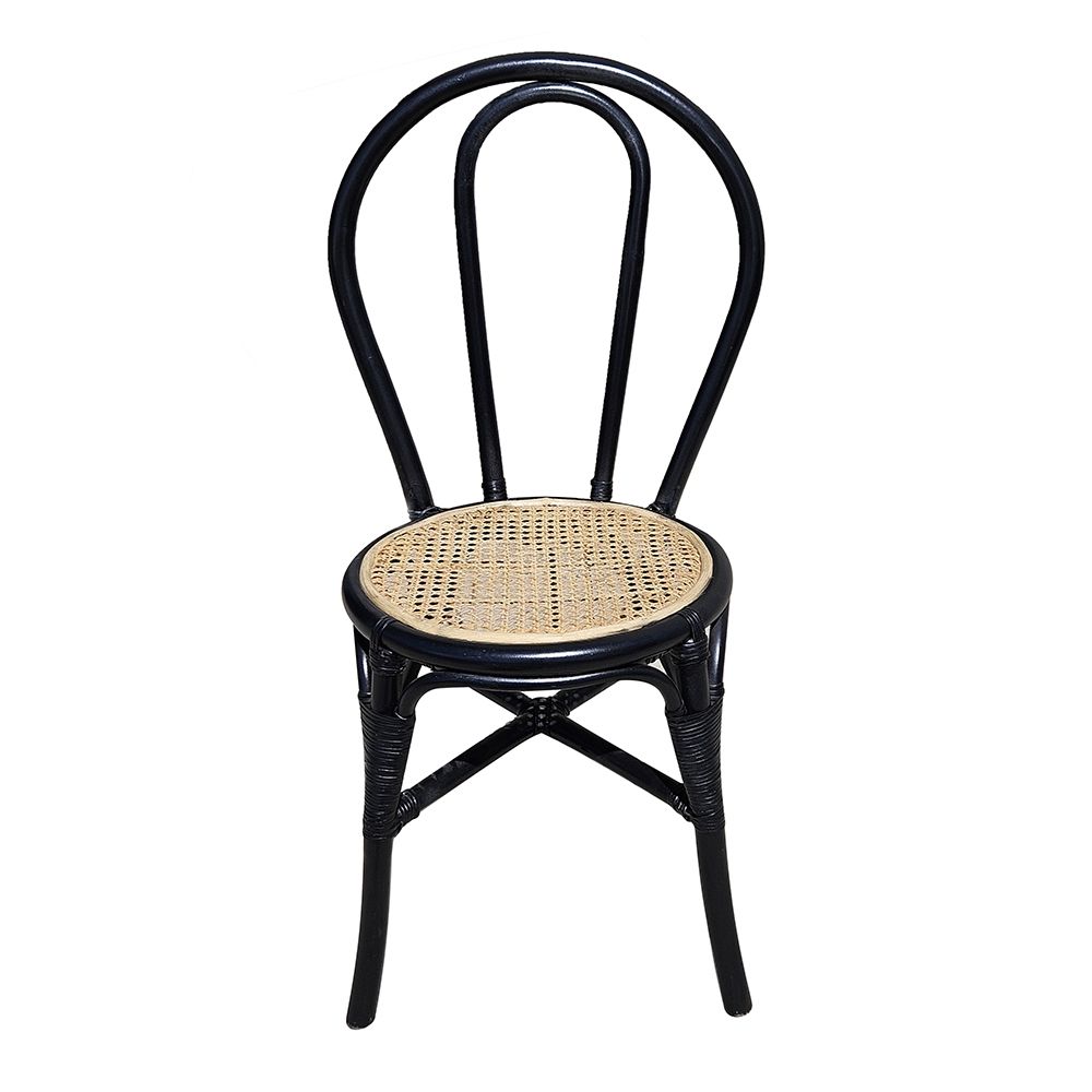 Rattan Dining Chair (Set of 2) - Black Multi