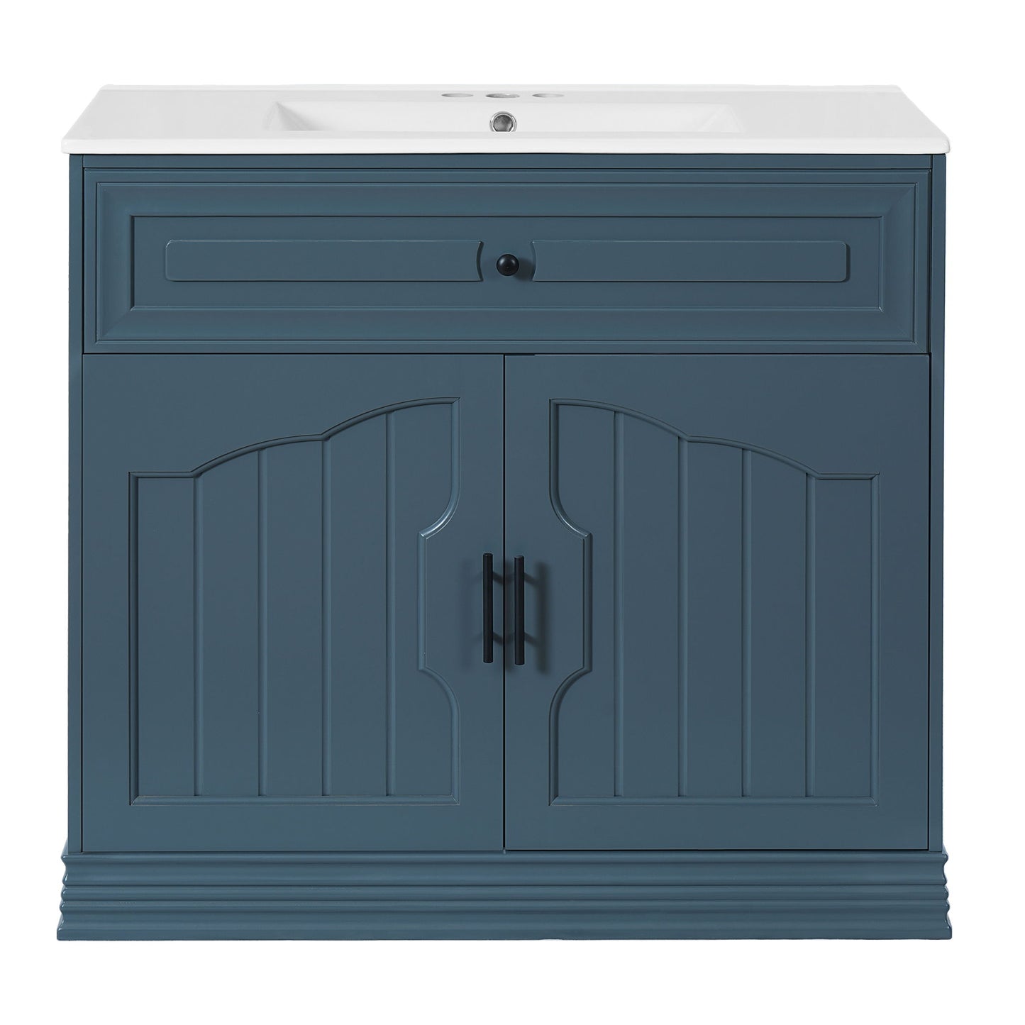 Bathroom Vanity With Sink, Cabinet With 2 Soft Closing Doors