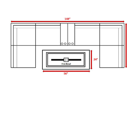 Outdoor Elegance Conversation Set With Fire Pit