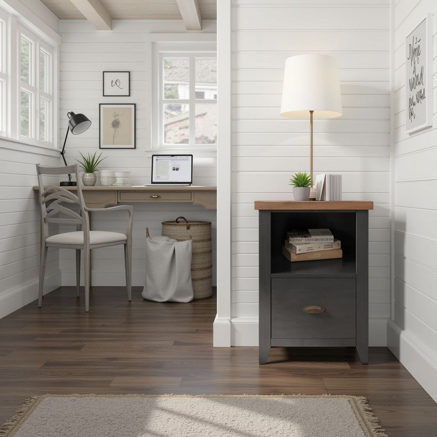 Essex - Drawer File - Black, Whiskey