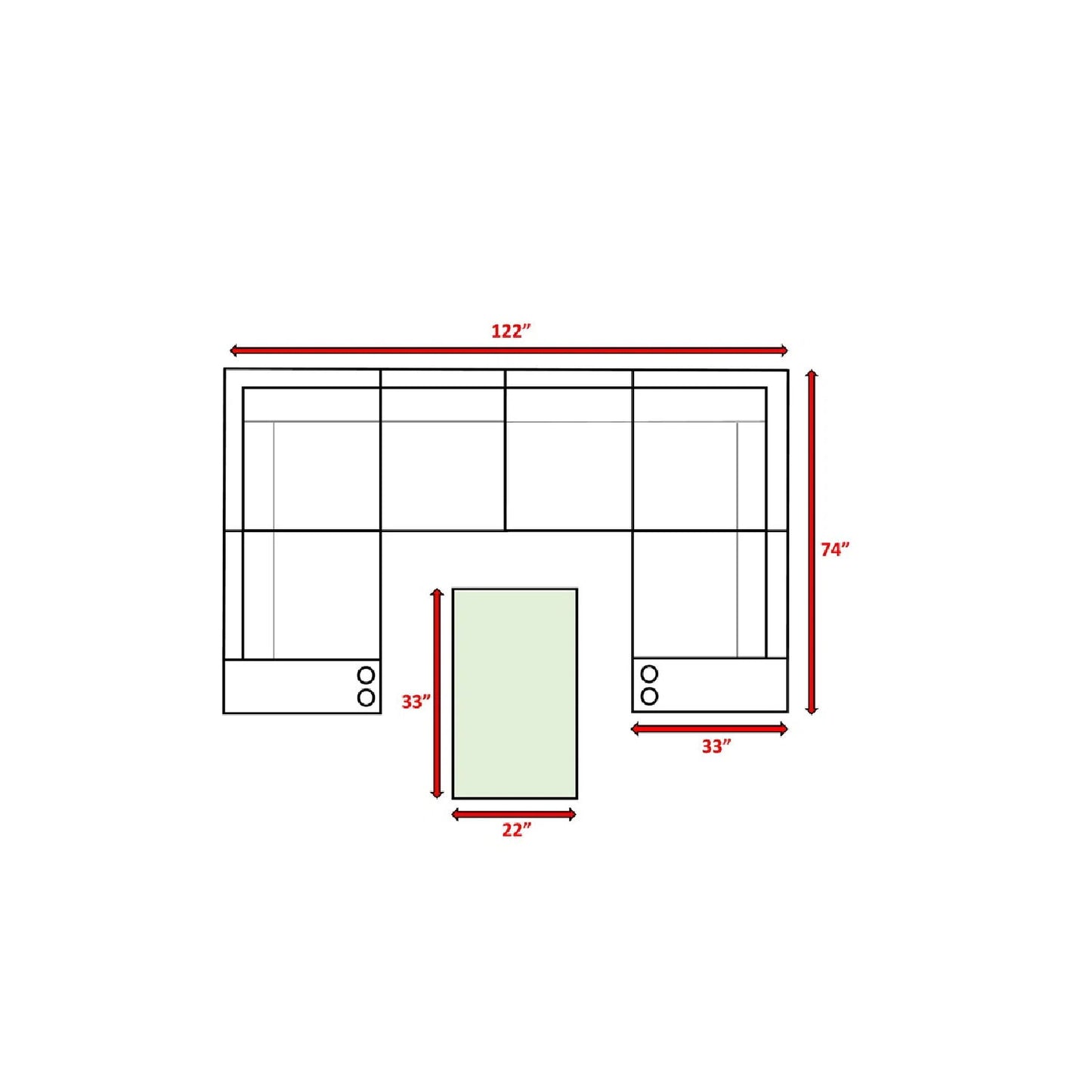 Outdoor Wicker Sectional With Weather Resistant Cushions And Table