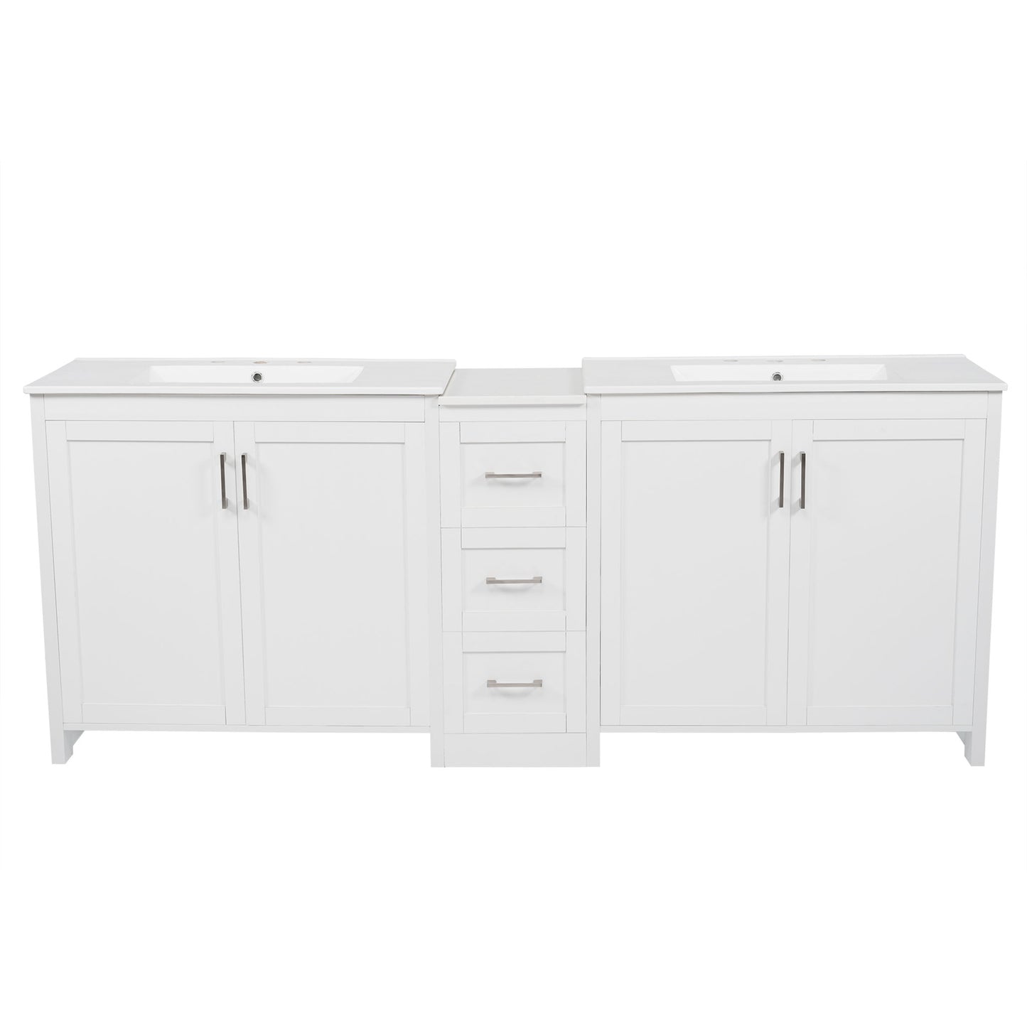Double Sink Bathroom Vanity With Quartz Countertop