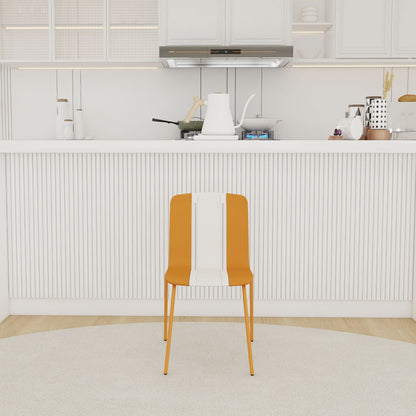 Modern Striped Blocking Single Chairs, Waterproof And Fade Resistant (Set of 4)