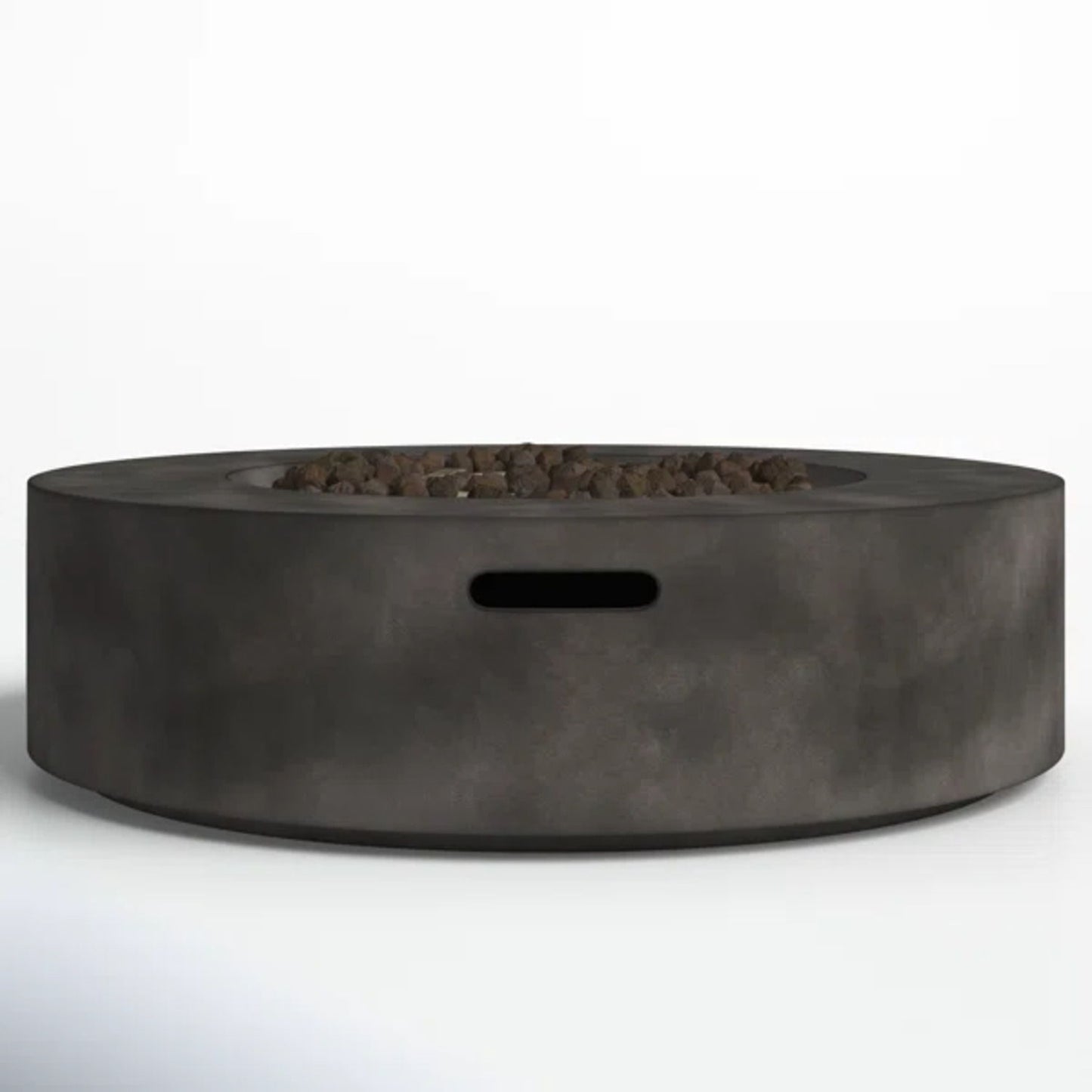 Fiber Reinforced Outdoor Fire Pit Table - Black / Gray