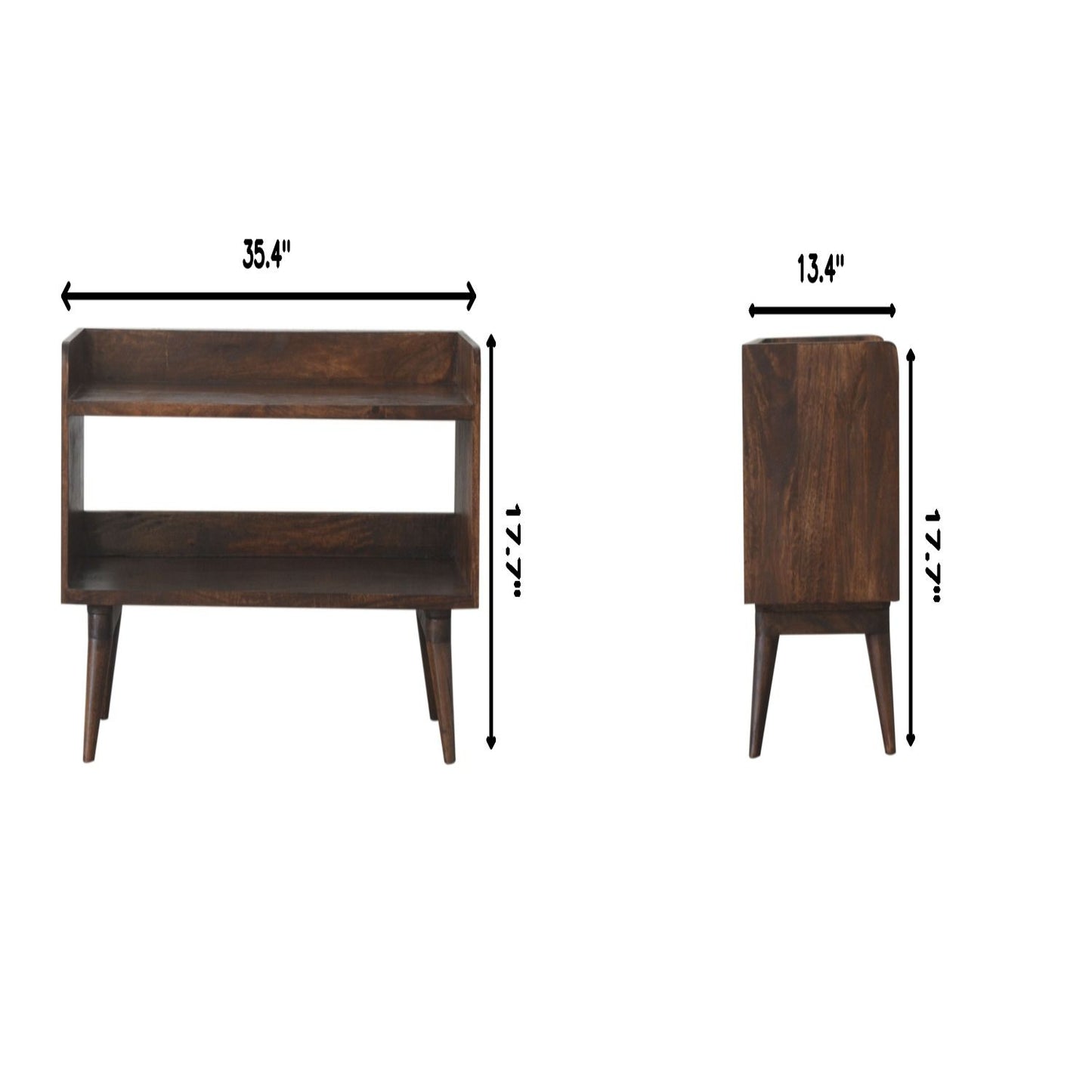 Nordic Storage Bench - Walnut