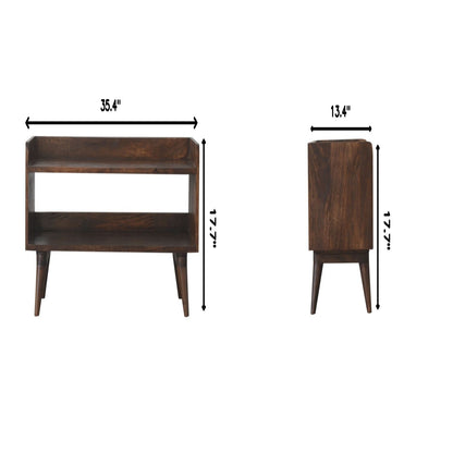 Nordic Storage Bench - Walnut