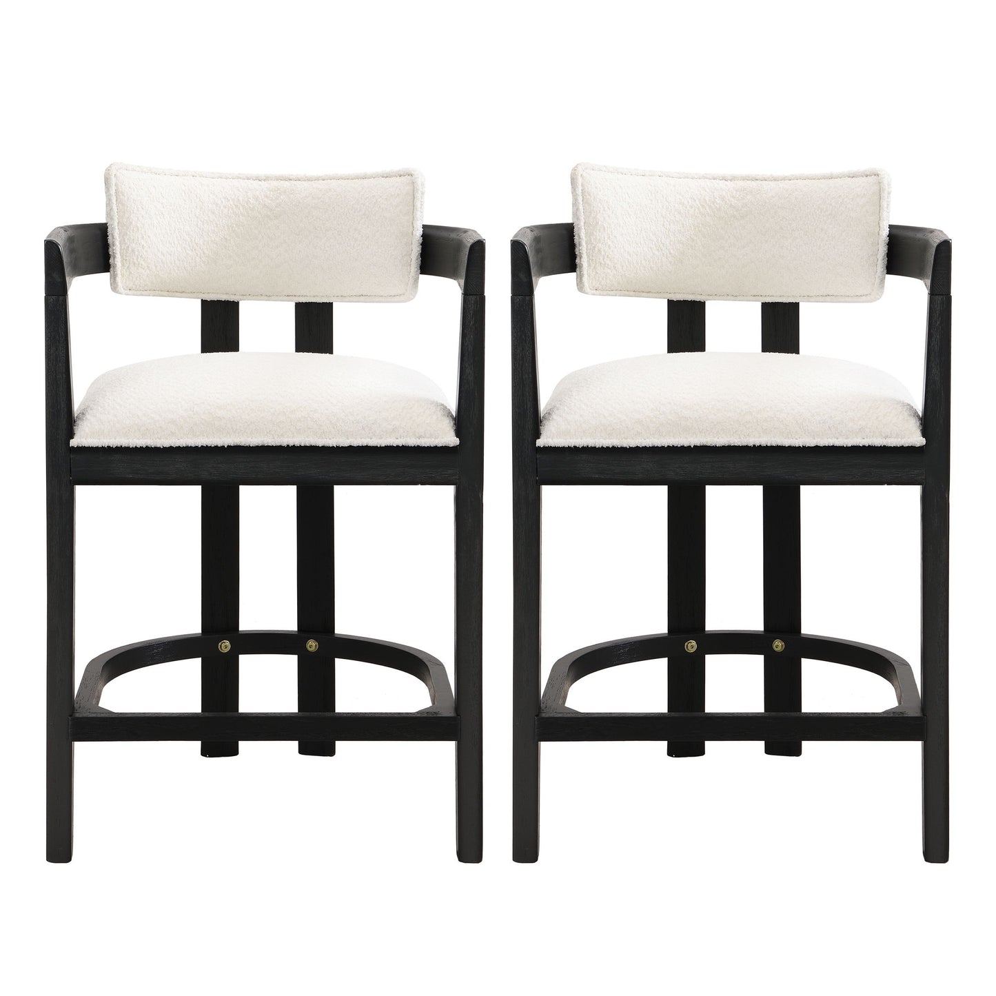 Contemporary Upholstered Counter Stools Set