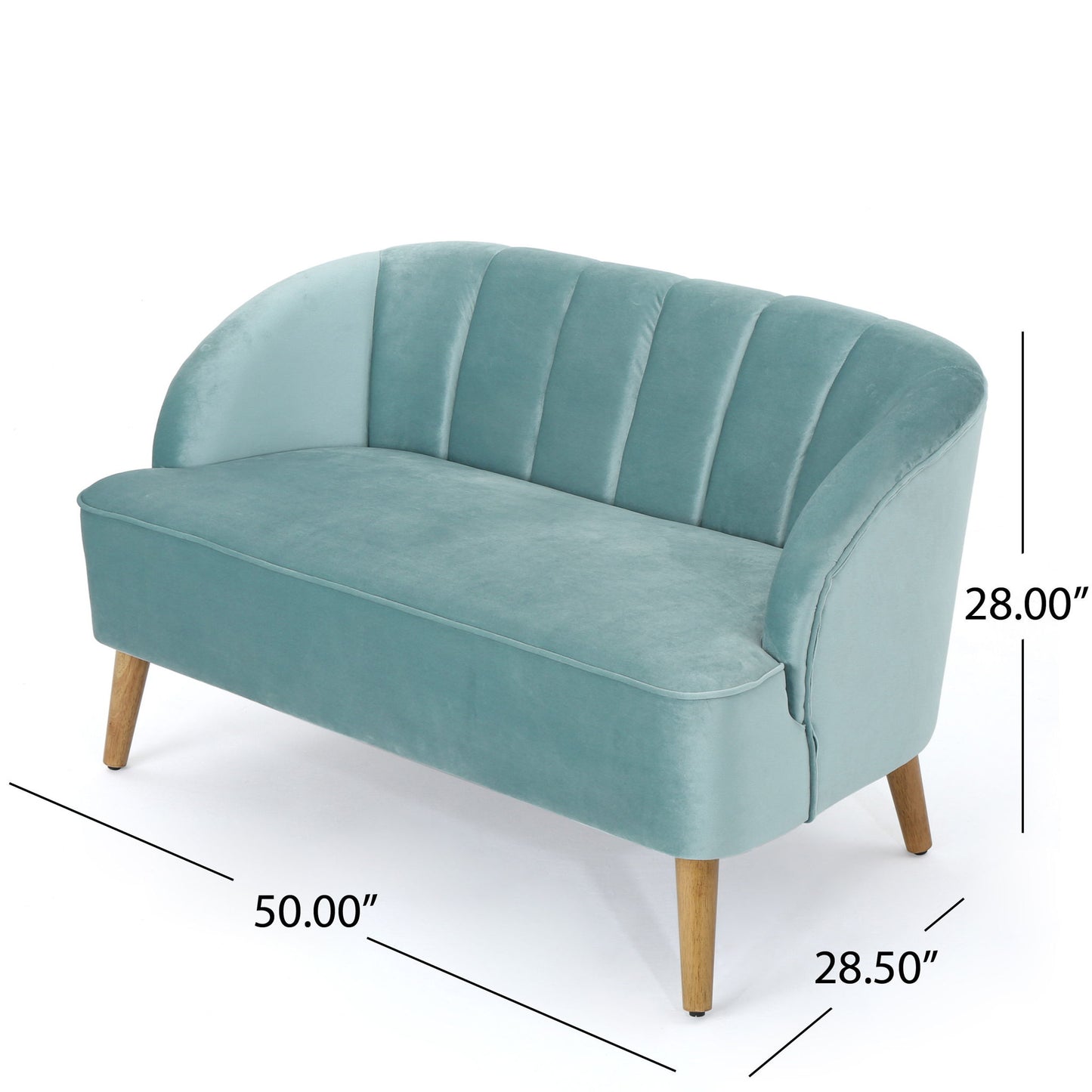 Modern Classic Shell Backed Loveseat