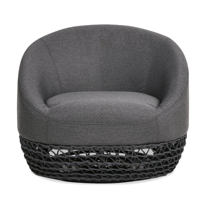 Willow - Upholstered Patio Deep Seating Armchair, Wicker Frame
