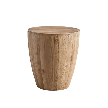 Vintage Style Barrel Coffee Table With Storage