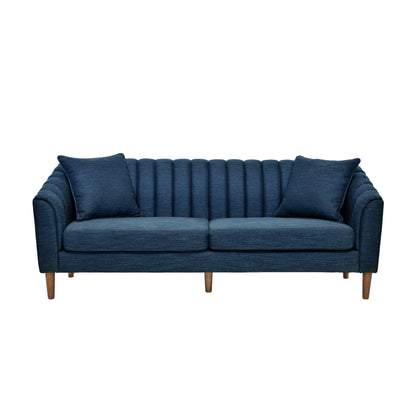 Contemporary 3 Seater Sofa With Plush Accents