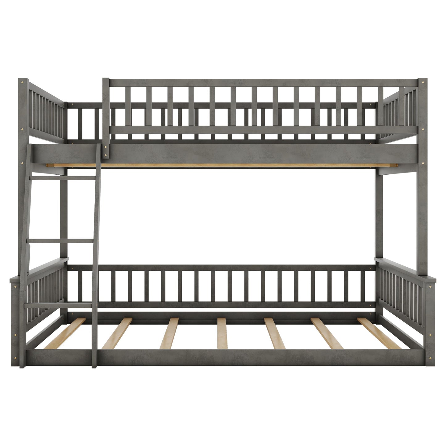 Bunk Bed With Ladder And Guardrails
