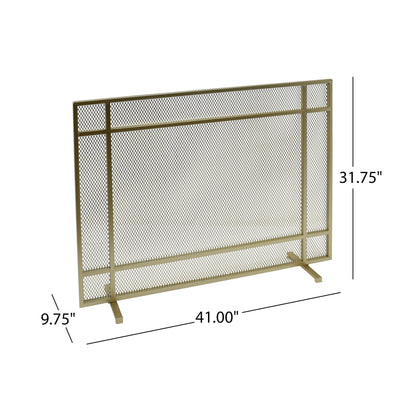 Elegant Iron Fire Screen For Fireplace Protection