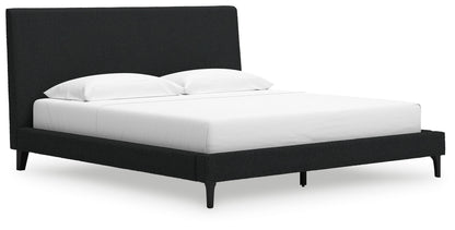 Cadmori - Upholstered Bed With Roll Slats