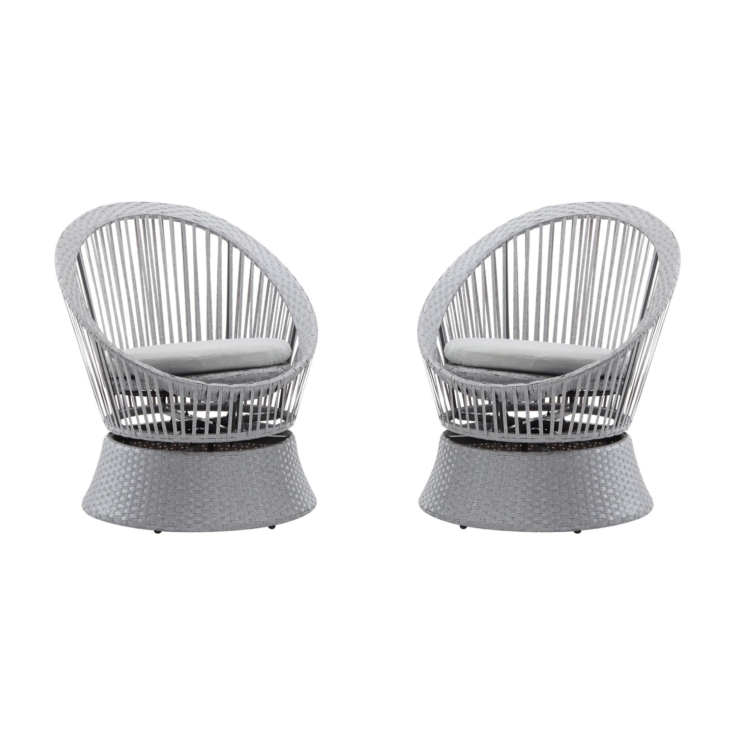 Modern Swivel Wicker Lounge Chair With Round Design