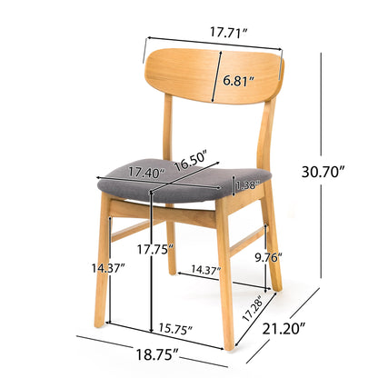 Brilliantine - Dining Chair With Cushion And Wood Frame (Set of 2)