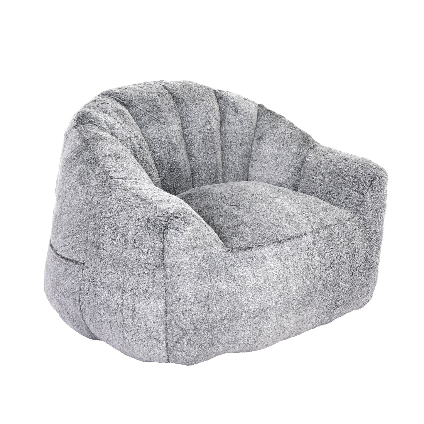 Beanbag Chair, Beanbag Sofa Chair With Armrests Stuffed High Density Foam