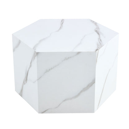 Modern Coffee Table With Complex Texture Patterns, Stylish And Durable Design - White