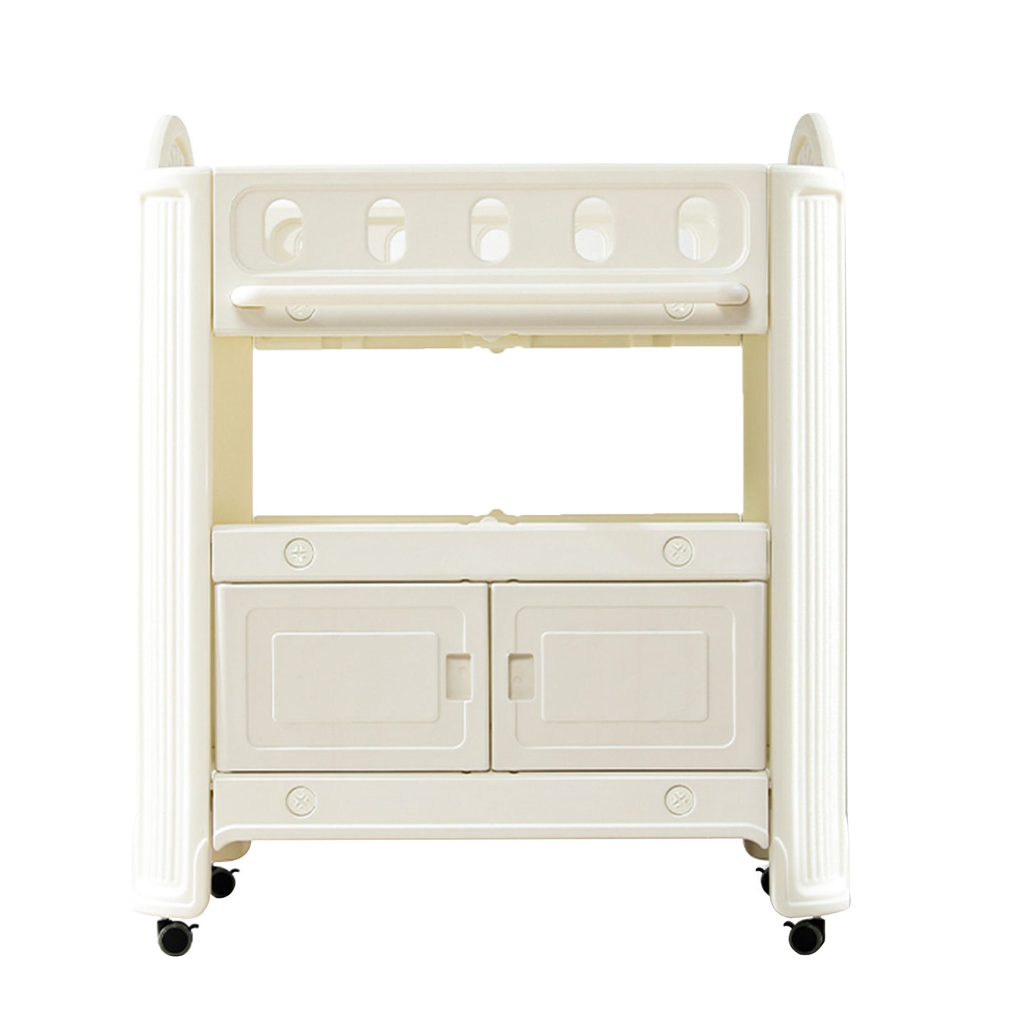 Eco Friendly Hdpe Baby Diaper Changing Table With Removable Safety Belt And Easy Clean Surface - White