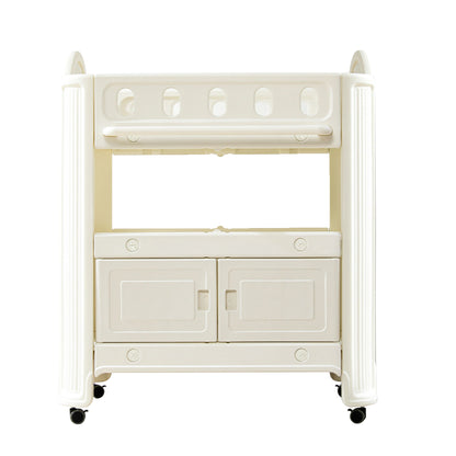 Eco Friendly Hdpe Baby Diaper Changing Table With Removable Safety Belt And Easy Clean Surface - White