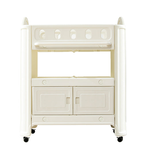 Eco Friendly Hdpe Baby Diaper Changing Table With Removable Safety Belt And Easy Clean Surface - White