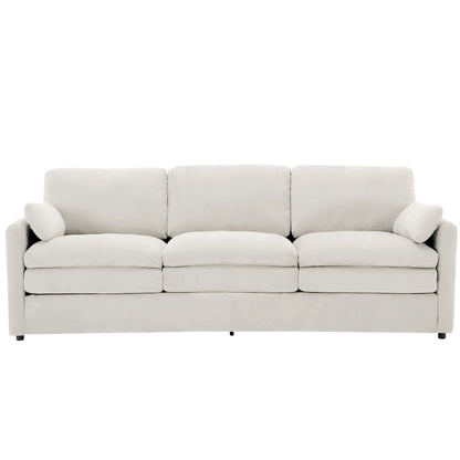 Cozy Upholstered 3 Seater Sofa With Double Cushion
