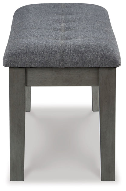 Hallanden - Large UPH Dining Room Bench - Black / Gray