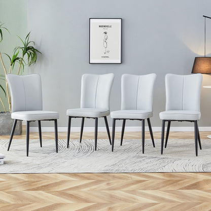 Modern Minimalist Dining Chairs With Metal Legs