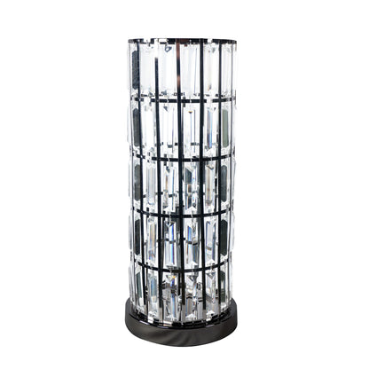 Column - Nickel Table Lamp - Black