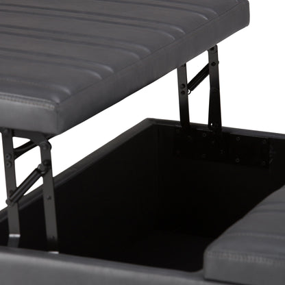 Ellis - Coffee Table Storage Ottoman Contemporary Design