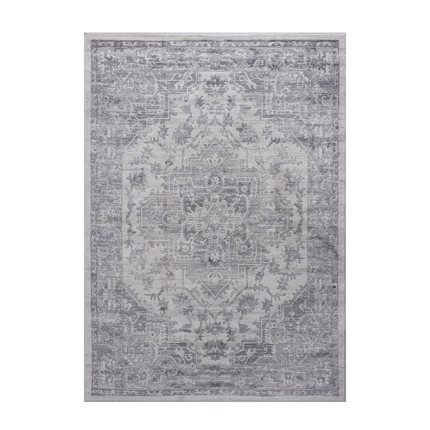 Marfi - 6' X 9' Oriental Area Rug - Silver