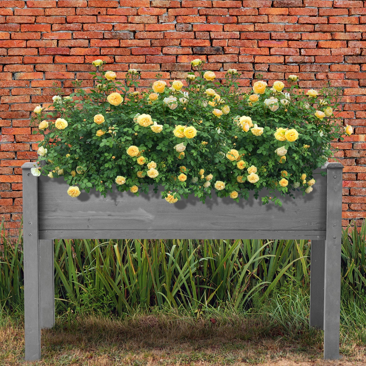 Raised Garden Bed With Legs, Elevated Planter Box For Outdoor Plants