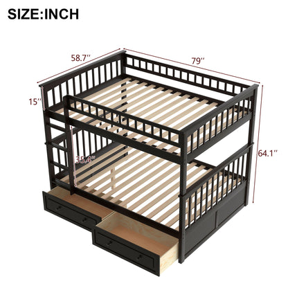 Bunk Bed With Drawers, Convertible Design