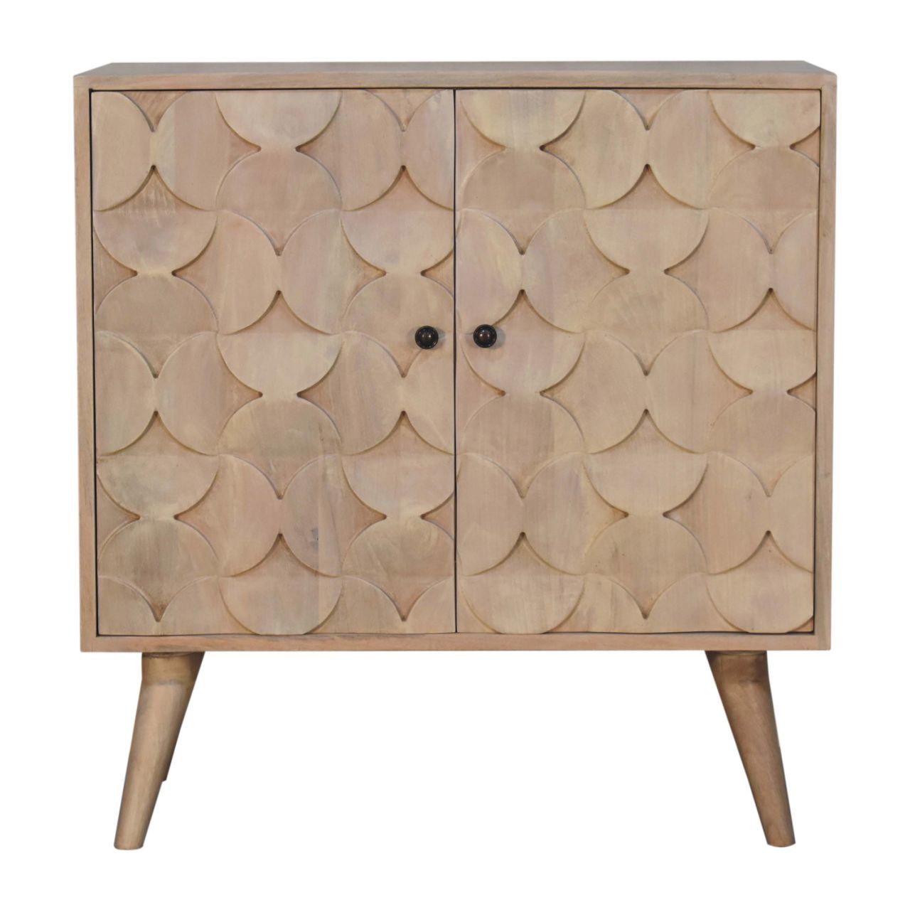 Hourglass Carved Cabinet - Marble